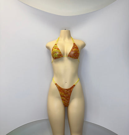 10B Set Susi – Rhinestone Micro Bikini – Stripper Dancewear for Women – Stage & Clubwear Outfit  King Thong