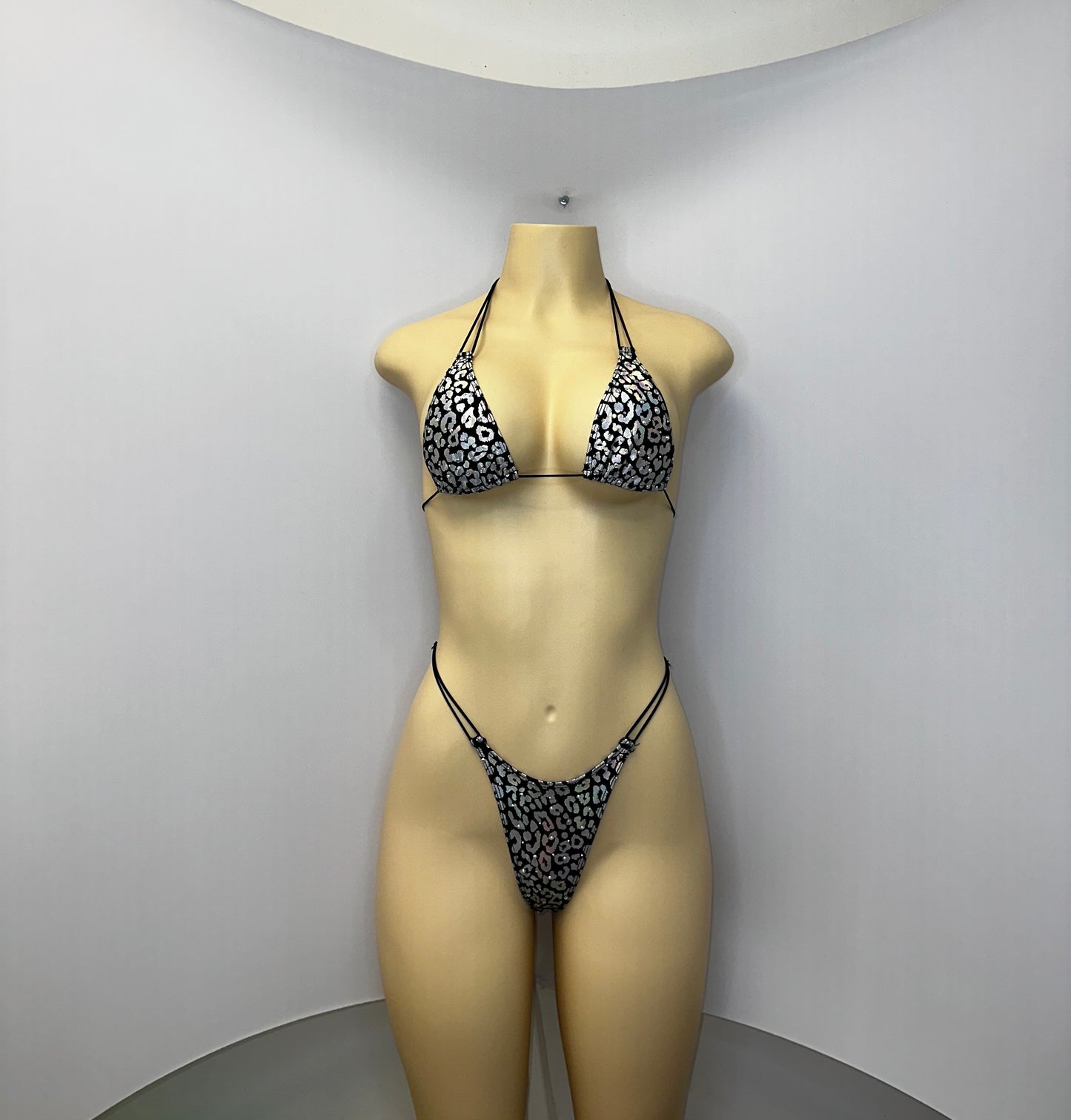 10B Set Susi – Rhinestone Micro Bikini – Stripper Dancewear for Women – Stage & Clubwear Outfit  King Thong