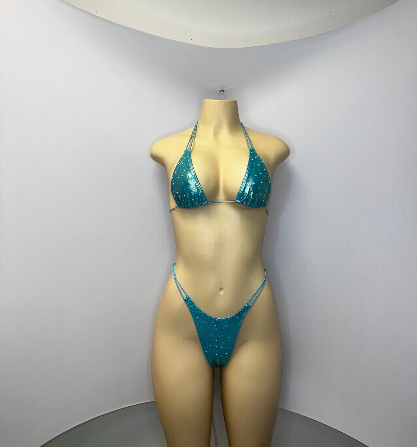 10B Set Susi – Rhinestone Micro Bikini – Stripper Dancewear for Women – Stage & Clubwear Outfit  King Thong