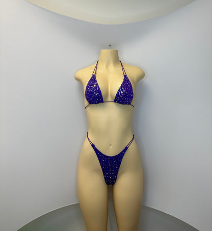 10B Set Susi – Rhinestone Micro Bikini – Stripper Dancewear for Women – Stage & Clubwear Outfit  King Thong