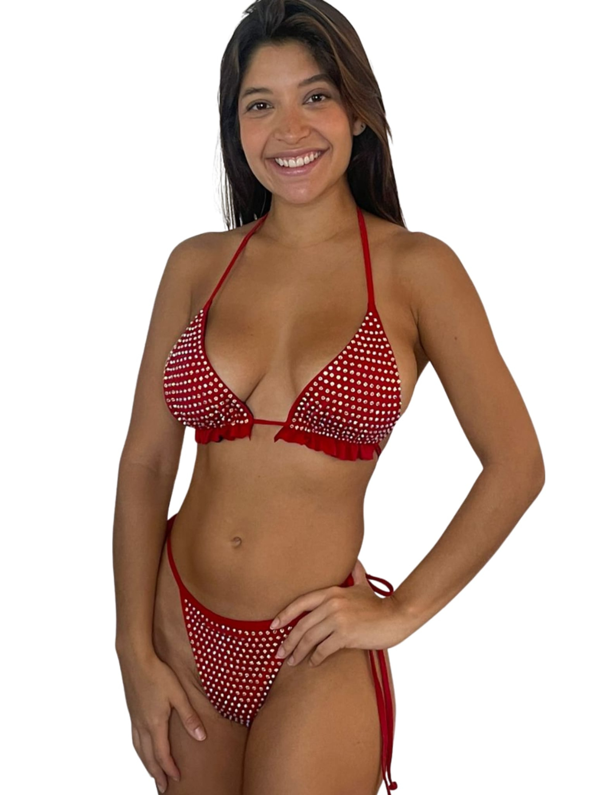 10B Set Sisi Sirena with straps de 2 cm, With Stones - On request