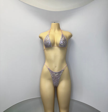 10B Set Susi – Rhinestone Micro Bikini – Stripper Dancewear for Women – Stage & Clubwear Outfit  King Thong