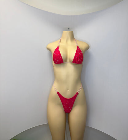 10B Set Susi – Rhinestone Micro Bikini – Stripper Dancewear for Women – Stage & Clubwear Outfit  King Thong