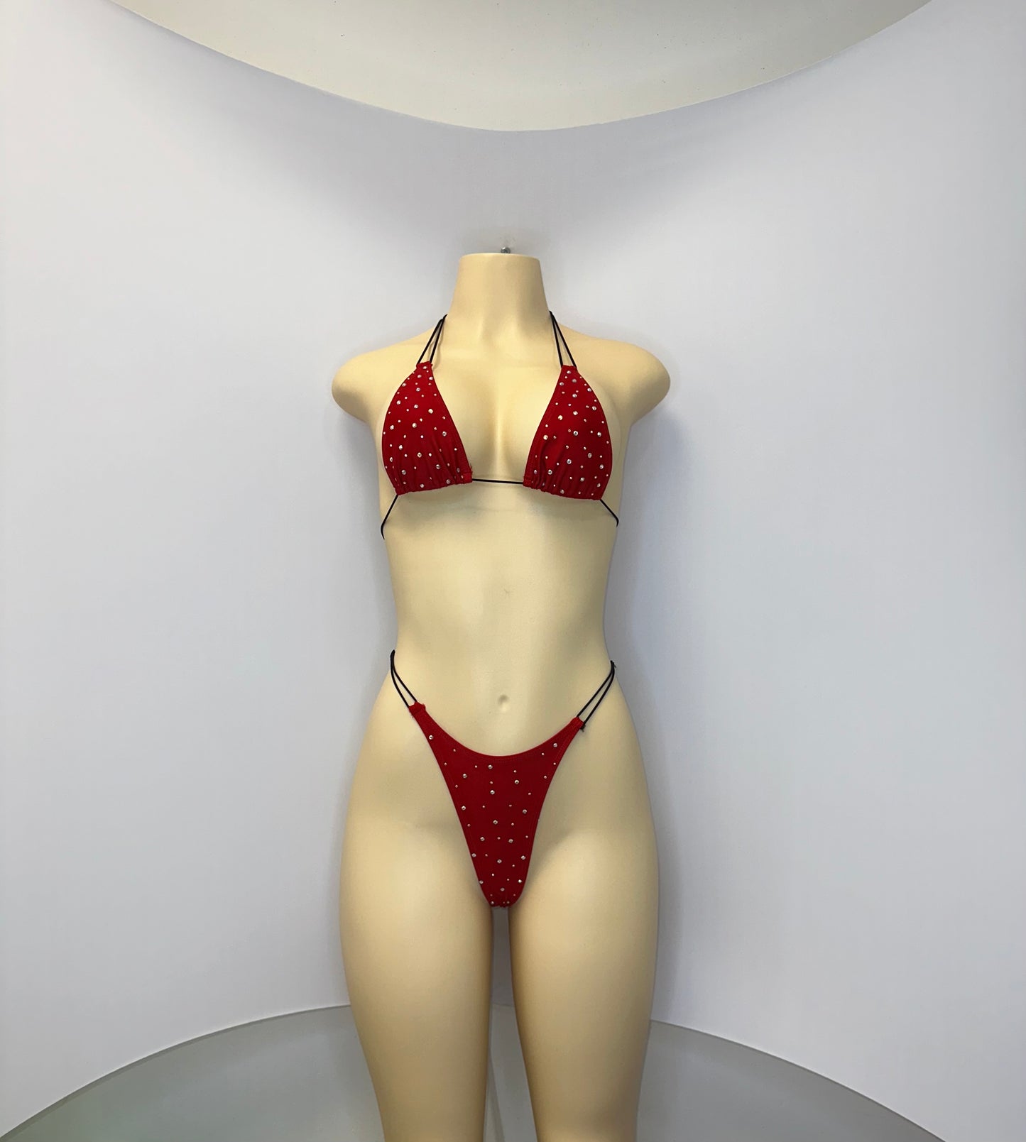 10B Set Susi – Rhinestone Micro Bikini – Stripper Dancewear for Women – Stage & Clubwear Outfit  King Thong