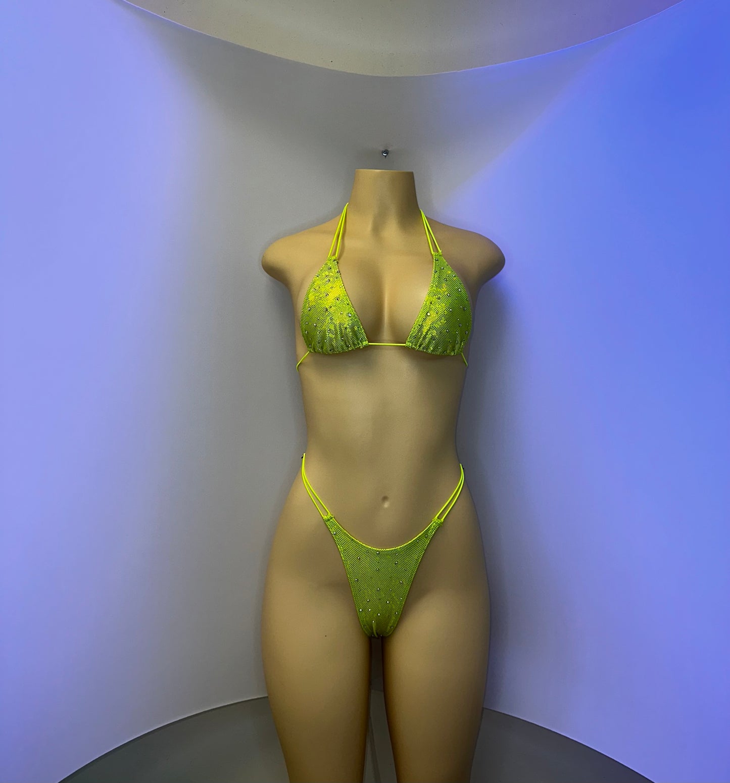 10B Set Susi – Rhinestone Micro Bikini – Stripper Dancewear for Women – Stage & Clubwear Outfit  King Thong