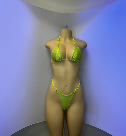 10B Set Susi – Rhinestone Micro Bikini – Stripper Dancewear for Women – Stage & Clubwear Outfit  King Thong