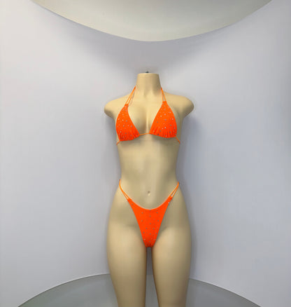 10B Set Susi – Rhinestone Micro Bikini – Stripper Dancewear for Women – Stage & Clubwear Outfit  King Thong