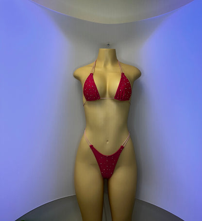 10B Set Susi – Rhinestone Micro Bikini – Stripper Dancewear for Women – Stage & Clubwear Outfit  King Thong