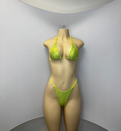 10B Set Susi – Rhinestone Micro Bikini – Stripper Dancewear for Women – Stage & Clubwear Outfit  King Thong