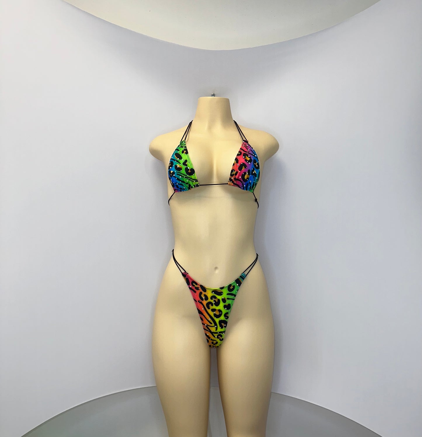 10B Set Susi – Rhinestone Micro Bikini – Stripper Dancewear for Women – Stage & Clubwear Outfit  King Thong