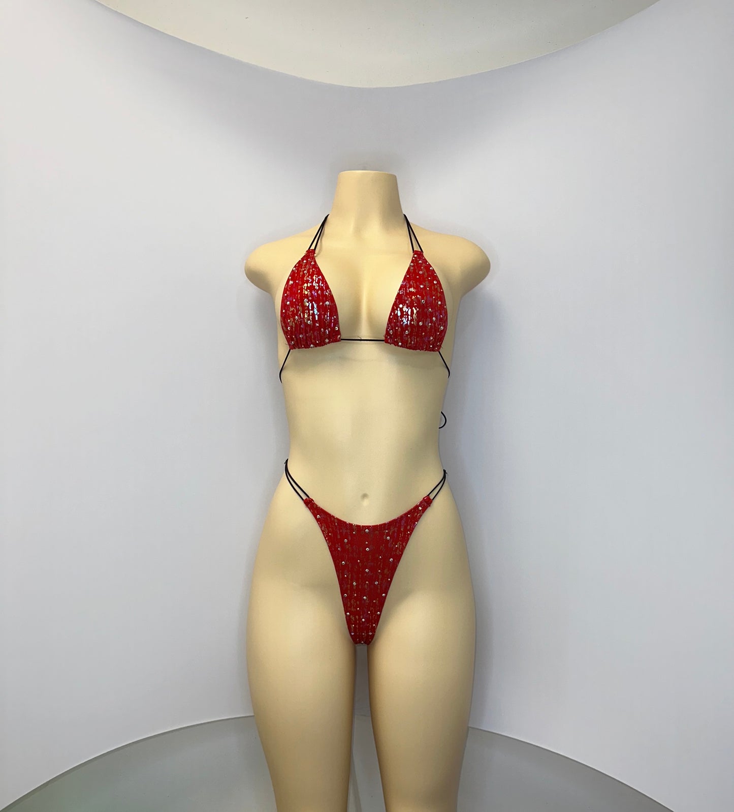 10B Set Susi – Rhinestone Micro Bikini – Stripper Dancewear for Women – Stage & Clubwear Outfit  King Thong