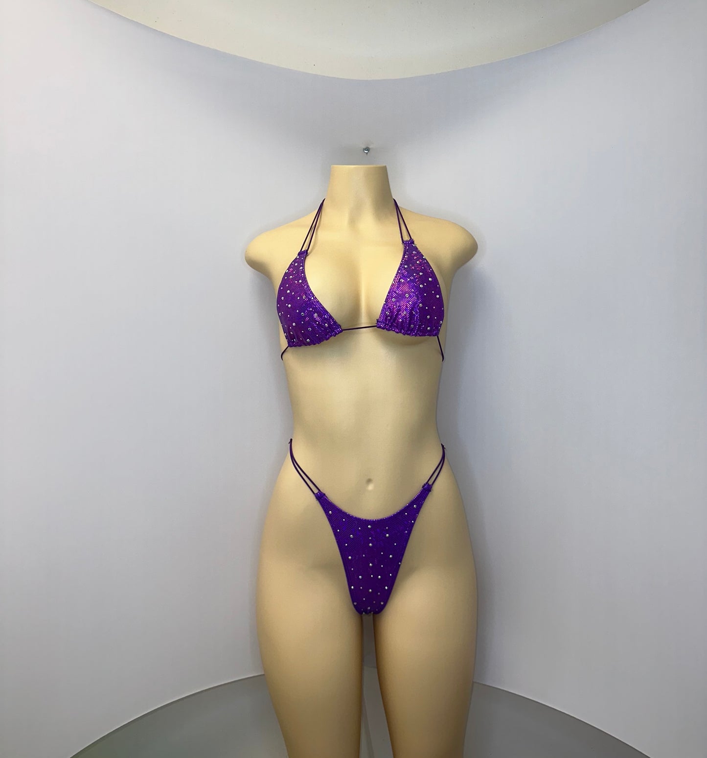 10B Set Susi – Rhinestone Micro Bikini – Stripper Dancewear for Women – Stage & Clubwear Outfit  King Thong