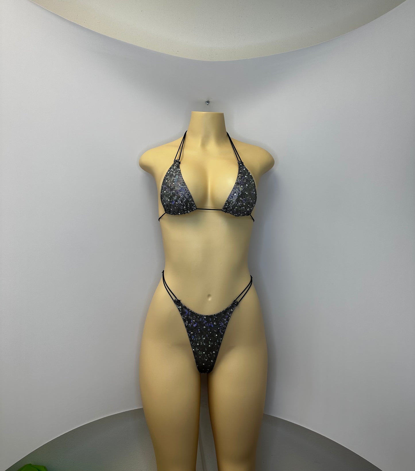 10B Set Susi – Rhinestone Micro Bikini – Stripper Dancewear for Women – Stage & Clubwear Outfit  King Thong