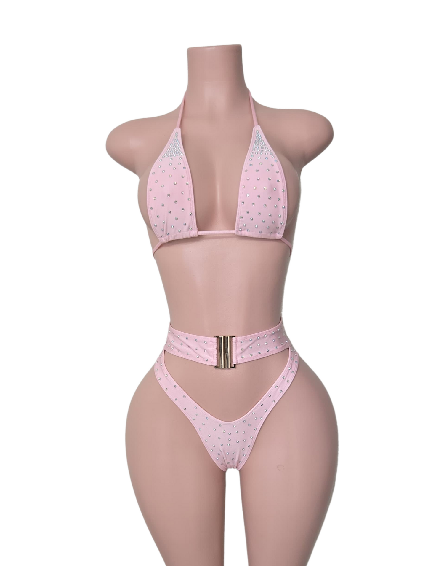 10B Set Alejandra – Stripper Rhinestone Bikini Handmade for Club Performers - On request