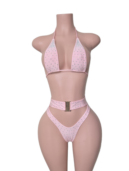 10B Set Alejandra – Stripper Rhinestone Bikini Handmade for Club Performers - On request
