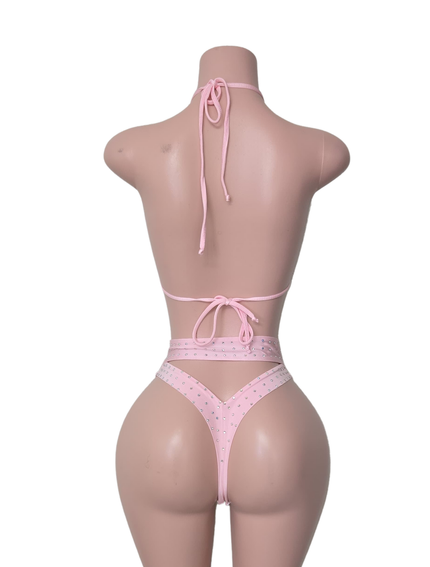 10B Set Alejandra – Stripper Rhinestone Bikini Handmade for Club Performers - On request
