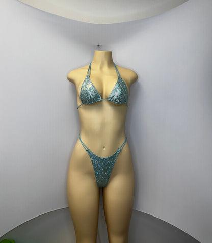 10B Set Susi – Rhinestone Micro Bikini – Stripper Dancewear for Women – Stage & Clubwear Outfit  King Thong