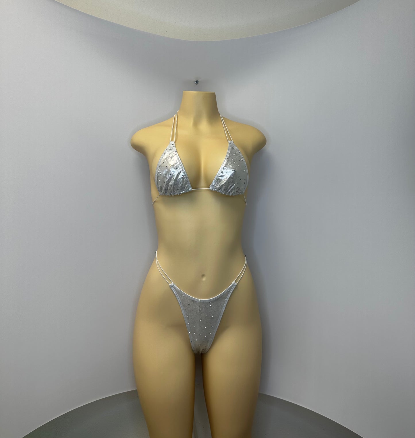 10B Set Susi – Rhinestone Micro Bikini – Stripper Dancewear for Women – Stage & Clubwear Outfit  King Thong