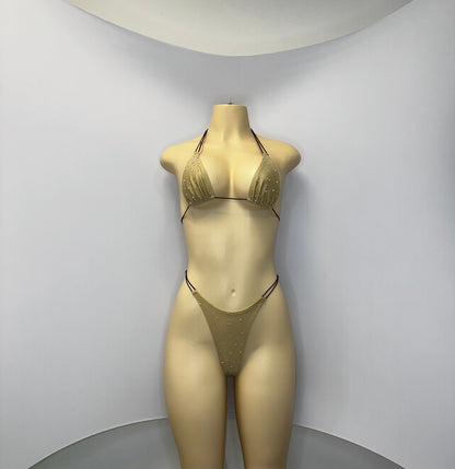 10B Set Susi – Rhinestone Micro Bikini – Stripper Dancewear for Women – Stage & Clubwear Outfit  King Thong