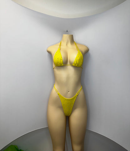 10B Set Susi – Rhinestone Micro Bikini – Stripper Dancewear for Women – Stage & Clubwear Outfit  King Thong