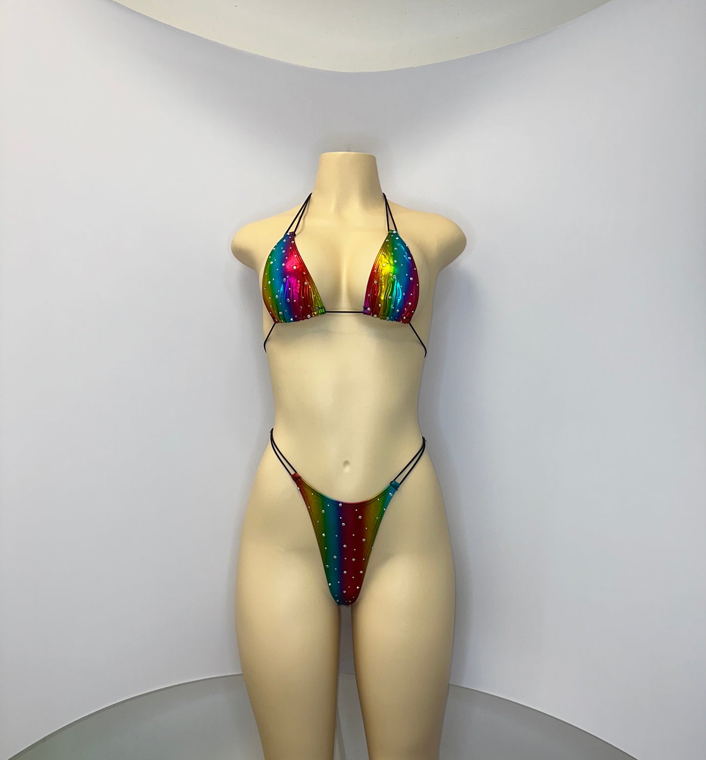 10B Set Susi – Rhinestone Micro Bikini – Stripper Dancewear for Women – Stage & Clubwear Outfit  King Thong