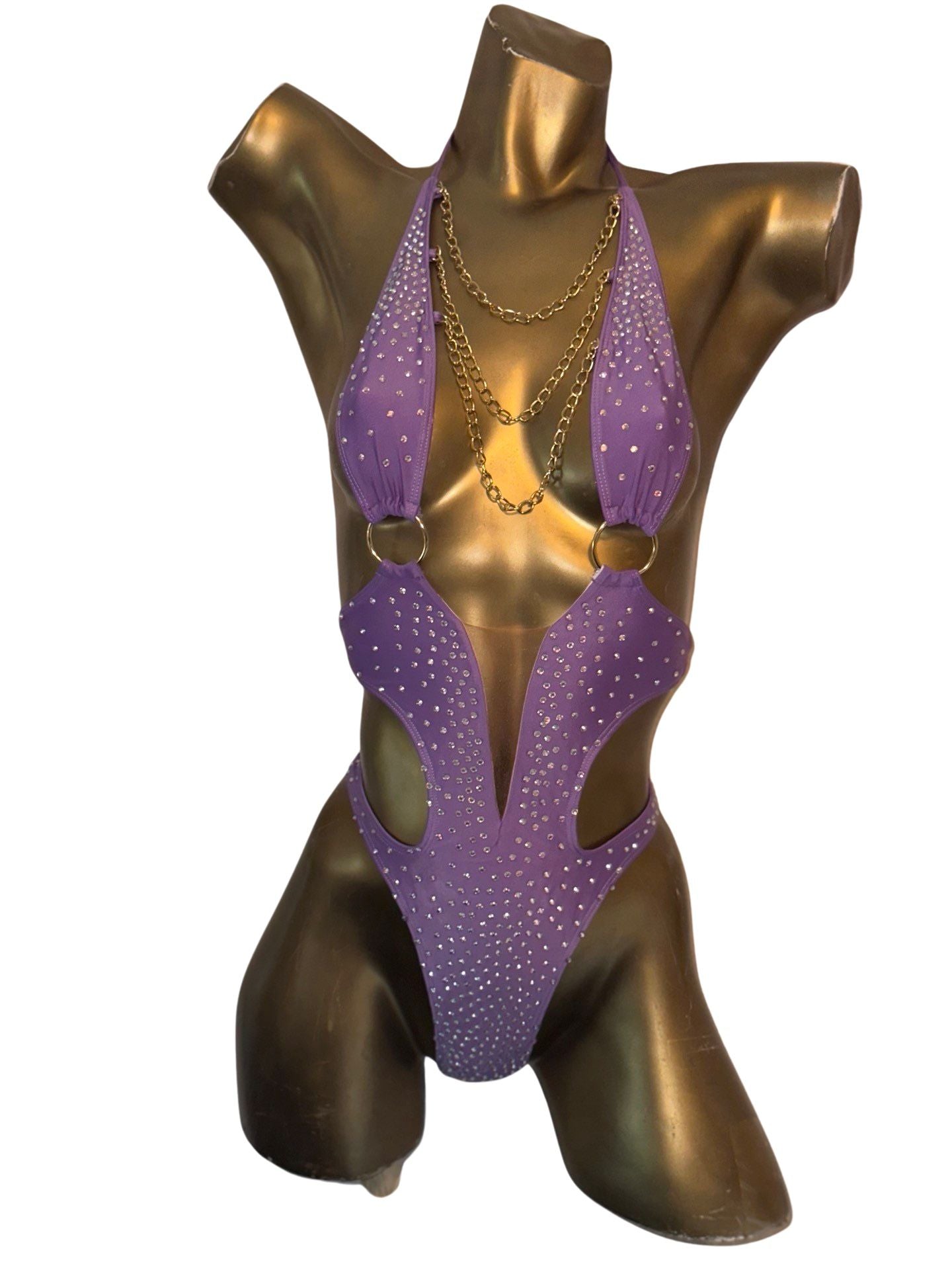 10A Body Bella with Chain and Two Rings, With Stones - On Request