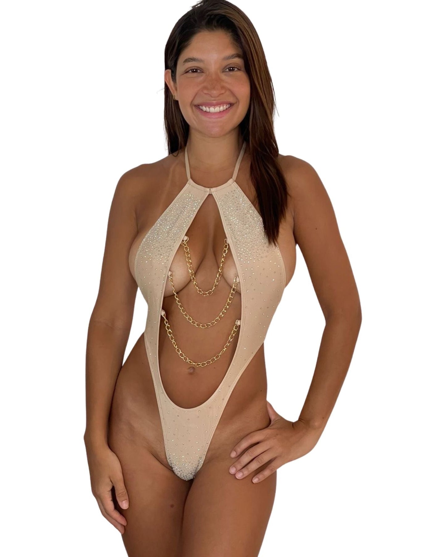 10A Body Meliza with Chain, With Stones - On Request