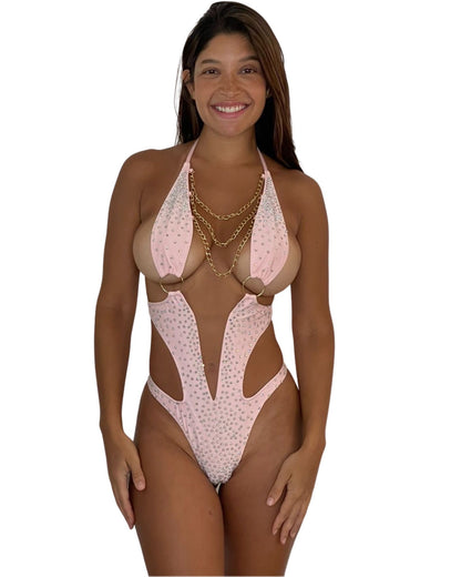 10A Body Bella with Chain and Two Rings, With Stones - On Request