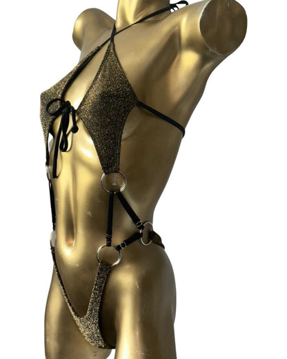 10A Body Marina in shiny fabric Without Stones - On Request