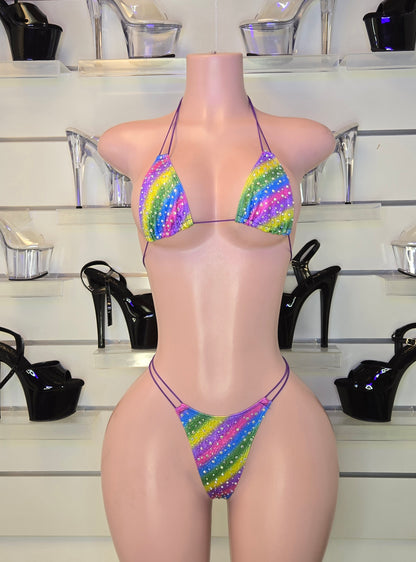 rhinestone micro bikini

handmade dancewear

stripper outfit

stagewear

clubwear for women

pole dance costume

sparkly bikini set

King Thong

Set Susi

handmade performance outfit