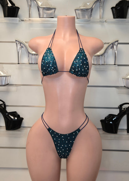 rhinestone micro bikini

handmade dancewear

stripper outfit

stagewear

clubwear for women

pole dance costume

sparkly bikini set

King Thong

Set Susi

handmade performance outfit