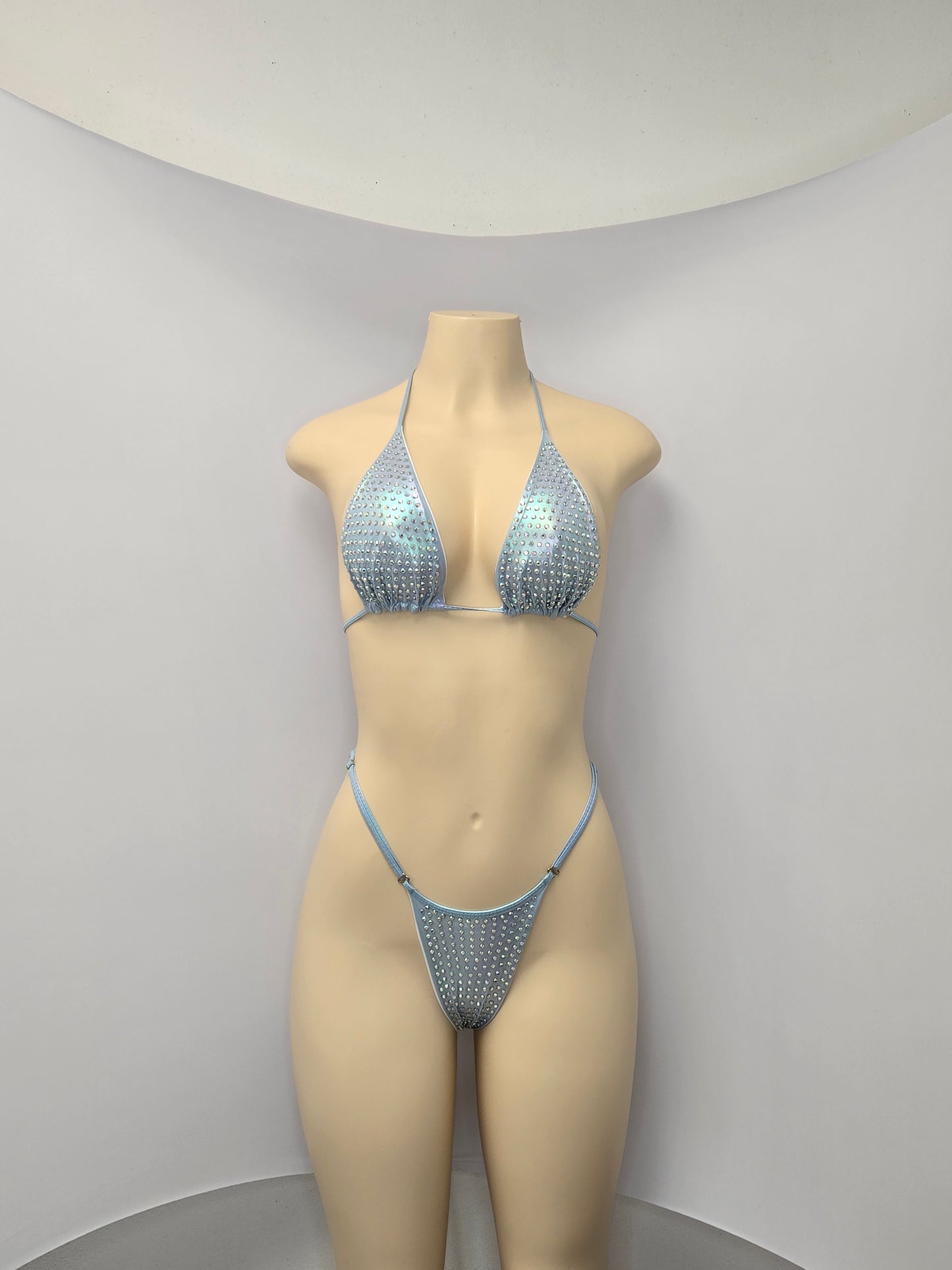 King Thong 1A1 Stripper Bikini Set Sisi with Stones – Neon Dancewear for Performers