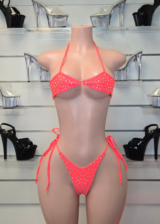 "Neon rhinestone stripper bikini set for dancers – King Thong Camila"

"Sparkly neon pink dancewear for strippers and performers – King Thong"

"Rhinestone thong bikini for exotic dancers – King Thong Camila set"

"Sexy neon stripper outfit with stones – King Thong handmade dancewear"

"Two-piece rhinestone bikini set for pole dancers – King Thong Camila"

"Neon pink stripper bikini with sparkly stones – stagewear for women"