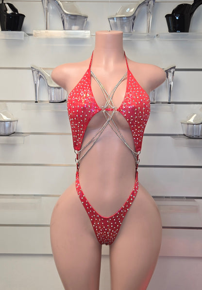 10A Body Hilary with Two Rings, With Stones and with crystal cord - On Request