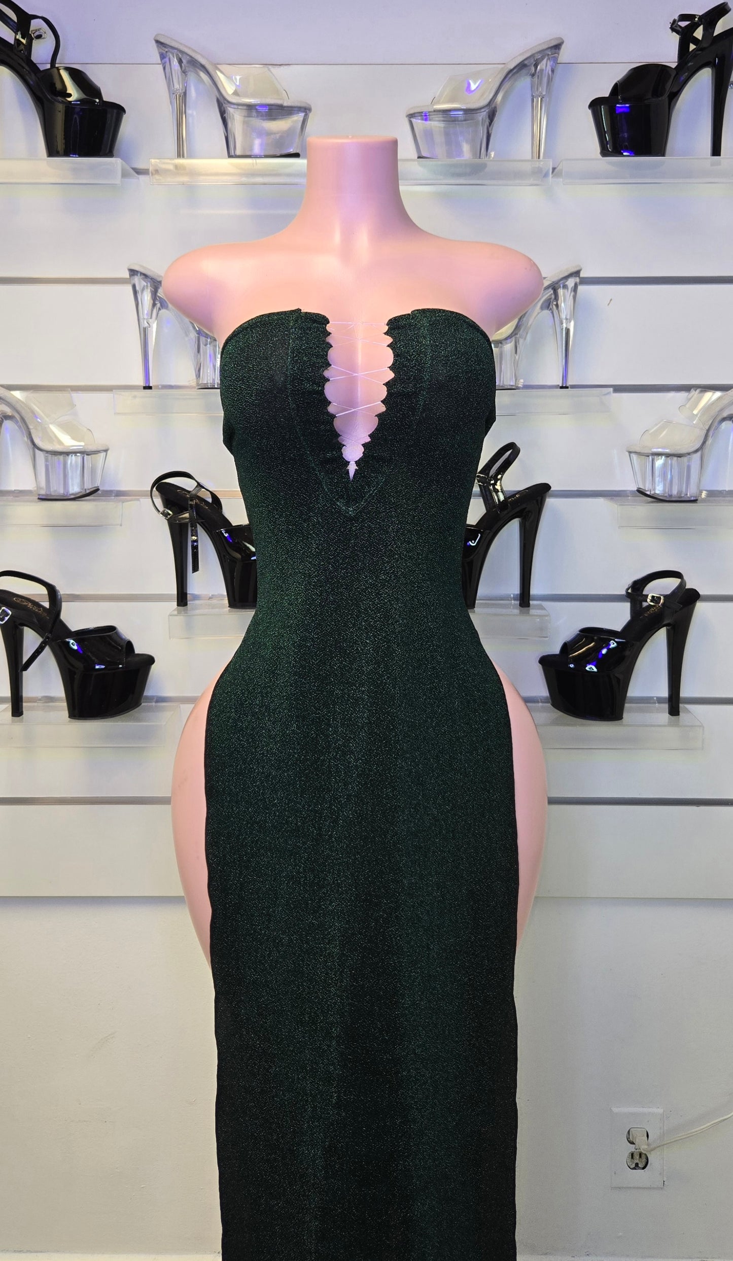 7F ADRIANA Long Dress | Handmade Neon Stagewear