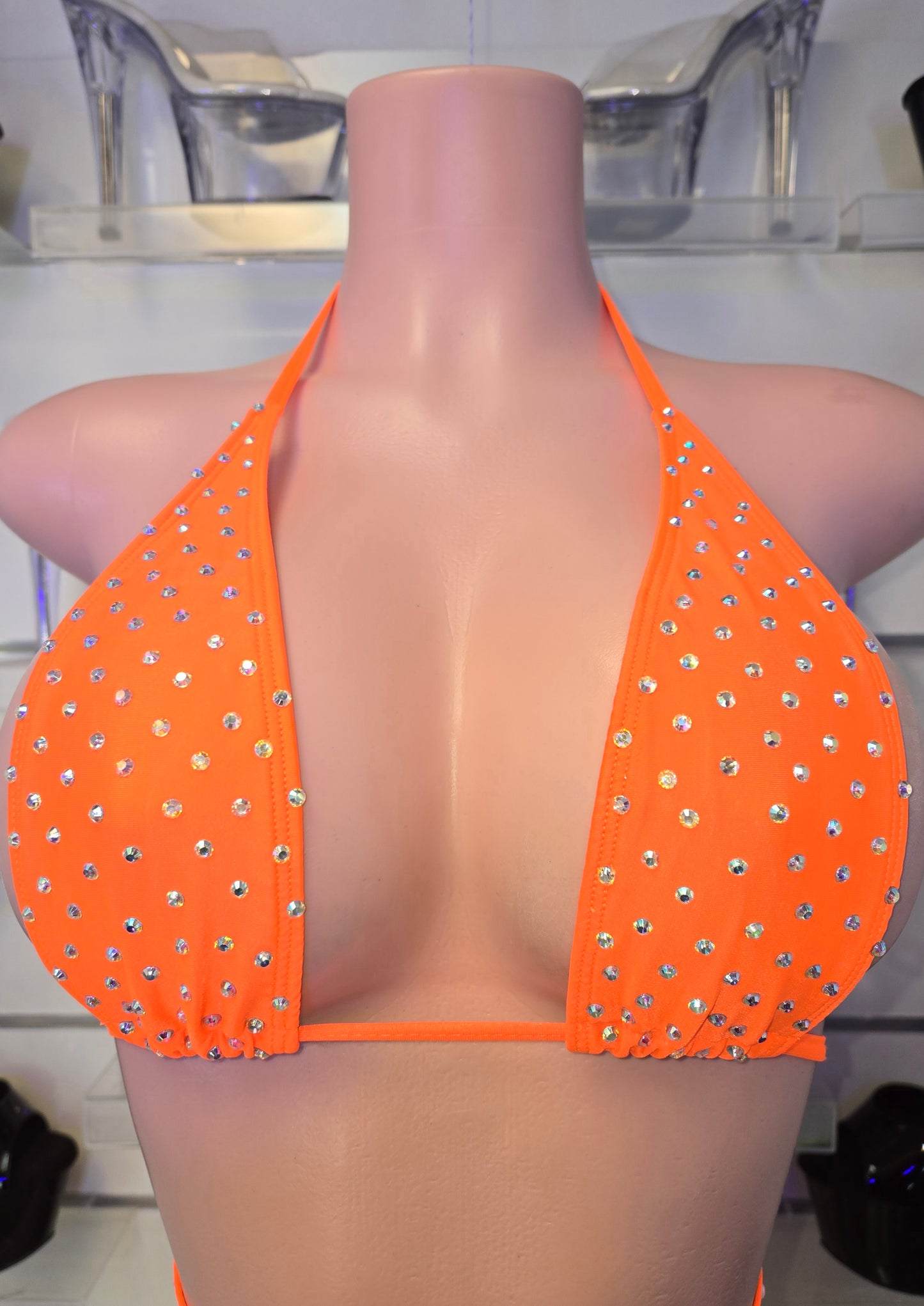 10B Set Alejandra – Stripper Rhinestone Bikini Handmade for Club Performers - On request