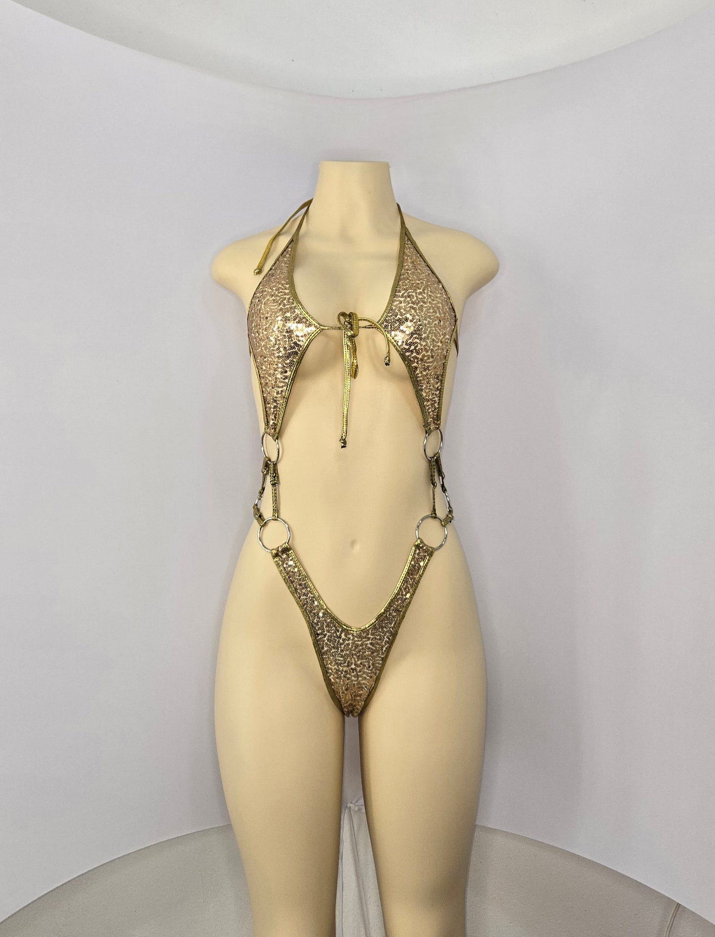 10A Body Candela with three rings on the sides of the waist Without Stones - On Request