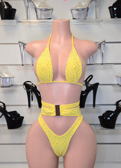 10B Set Alejandra – Stripper Rhinestone Bikini Handmade for Club Performers - On request