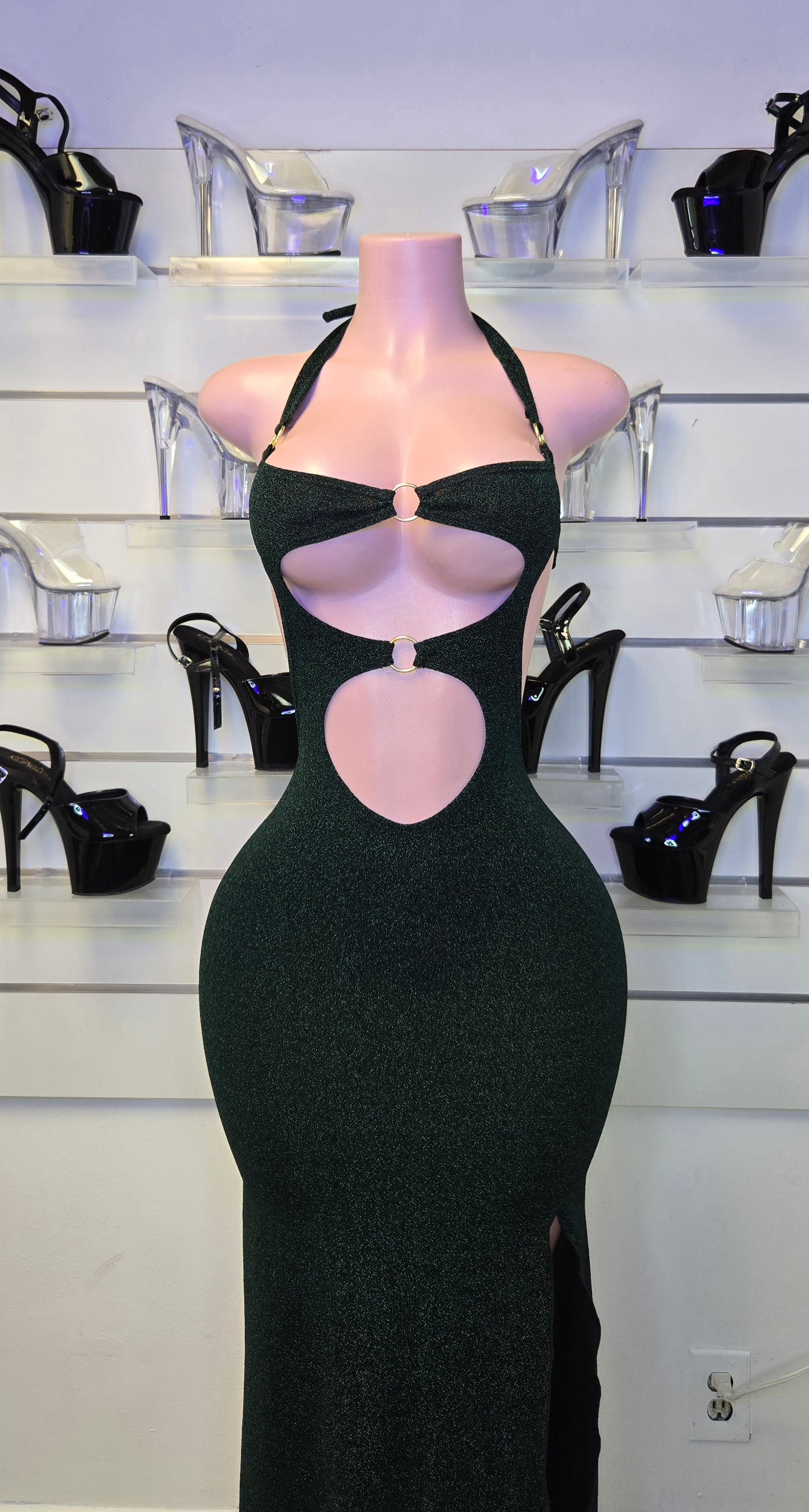 7F GISELLE Long Dress | Handmade Neon Stagewear