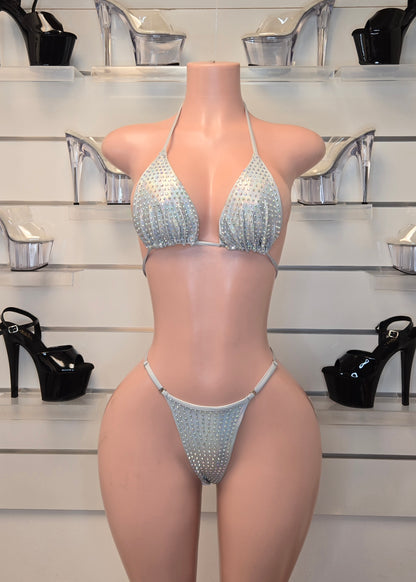 King Thong 1A1 Stripper Bikini Set Sisi with Stones – Neon Dancewear for Performers
