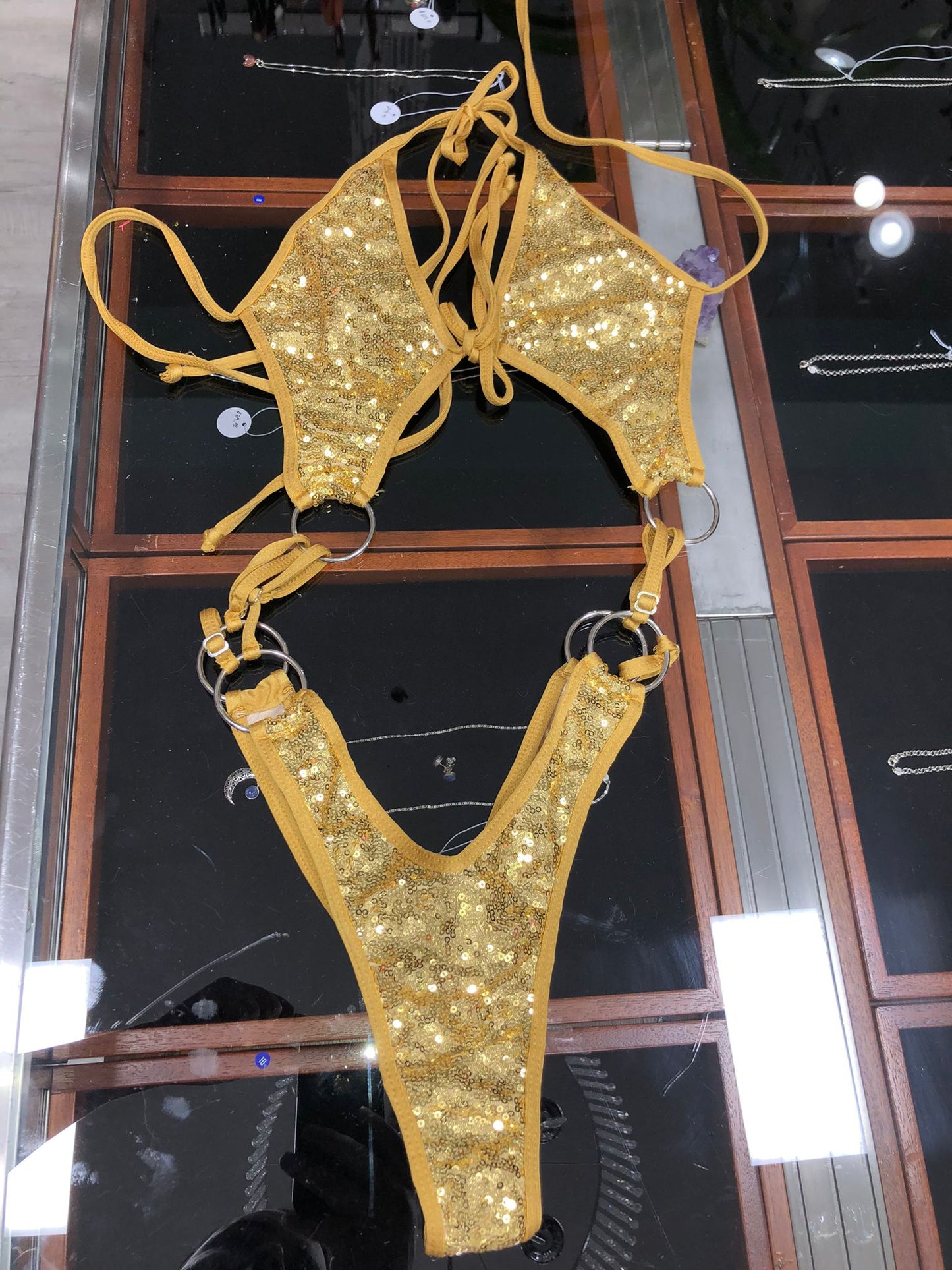 10A Body Candela with three rings on the sides of the waist Without Stones - On Request